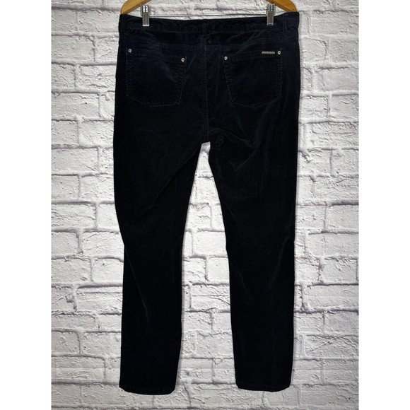 Michael Kors Black Corduroy Straight Leg Pants Women’s Size 12 Cotton Blend - Picture 3 of 9